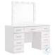Felicity White Upholstered Low Profile Platform Bedroom Set