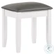 Felicity White Upholstered Low Profile Platform Bedroom Set