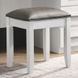 Felicity Metallic and Gloss White Vanity Stool