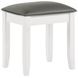 Felicity Metallic and Gloss White Vanity Stool