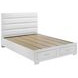 Felicity White California King Upholstered Platform Bed with Storage