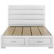 Felicity White California King Upholstered Platform Bed with Storage