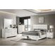 Felicity White California King Upholstered Platform Bed with Storage