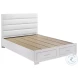 Felicity White High Gloss Queen Upholstered Platform Storage Bed