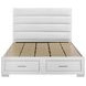 Felicity White High Gloss Queen Upholstered Platform Storage Bed