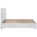 Felicity White High Gloss Queen Upholstered Platform Storage Bed
