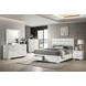 Felicity White High Gloss Queen Upholstered Platform Storage Bed