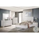Felicity White Youth Upholstered Low Profile Platform Bedroom Set