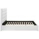 Felicity White King Upholstered Low Profile Platform Bed