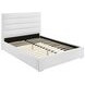Felicity White Queen Upholstered Low Profile Platform Bed
