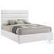 Felicity White Upholstered Low Profile Platform Bedroom Set