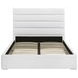 Felicity White Queen Upholstered Low Profile Platform Bed