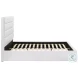 Felicity White Upholstered Low Profile Platform Bedroom Set