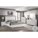 Felicity White Upholstered Low Profile Platform Bedroom Set