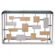 Signature Designs Stainless Steel And Brass Cityscape Console Table