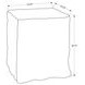 4111 White Square Accent Table