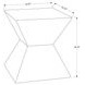 4125 Gray Square Accent Table
