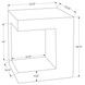 4131 White Square Accent Table