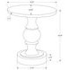 4161 White Round Accent Table