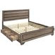Kauffman Washed Taupe California King Storage Panel Bed