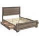 Kauffman Washed Taupe Queen Panel Storage Bed