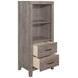 Woodrow Gray Full Storage Wall Bed with Nightstand