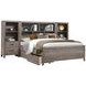 Woodrow Gray Queen Storage Wall Bed with Nightstand and Toybox