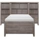 Woodrow Gray Twin Storage Wall Bed with Nightstand and Toybox