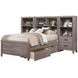 Woodrow Gray Twin Storage Wall Bed with Nightstand and Toybox