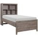 Woodrow Gray Twin Storage Wall Bed with Nightstand