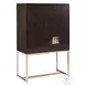 Signature Designs Ebony And Brass Casanova Bar Cabinet