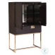 Signature Designs Ebony And Brass Casanova Bar Cabinet