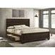 Kauffman Dark Cocoa California King Storage Panel Bed