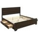 Kauffman Dark Cocoa California King Storage Panel Bed