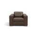 Inglewood Vintage Brown Cigar Leather Upholstered Accent Chair