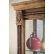 20484 Warm Honey Brown Two Way Sliding Door Curio Cabinet