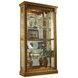 20484 Warm Honey Brown Two Way Sliding Door Curio Cabinet