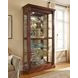 20485 Rich Cherry Two Way Sliding Door Curio Cabinet
