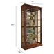 20485 Rich Cherry Two Way Sliding Door Curio Cabinet