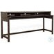 Autumn Echo Dark Brown 74" Rectangular Console Table with USB Charging