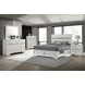 Miranda White King Upholstered Panel Bed