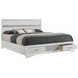 Miranda White California King Storage Panel Bed
