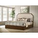 Garland Brown Cherry and Cream King Upholstered Panel Bed