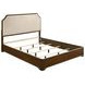 Garland Brown Cherry and Cream King Upholstered Panel Bed
