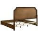 Garland Brown Cherry and Cream King Upholstered Panel Bed
