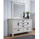 Franco Distressed White 5 Drawer Dresser with Mirror