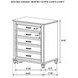 Franco Antique White 5 Drawer Chest
