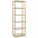 Metal Designs Gold Leaf Honeycomb Slim Etagere