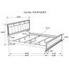 Barzini Gray California King Upholstered Panel Bed