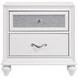 Barzini White Nightstand